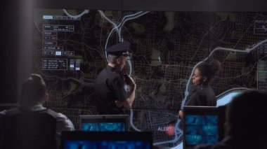 Güvenlik chase gangster elektronik harita üzerinde