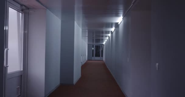 Corridor of space center — Stock Footage Corridor of space center Video Clip