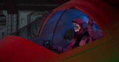Astronotlar bir uzay gemisinde test yapıyorlar