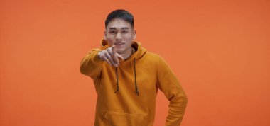 Young man rejecting offer