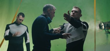 Actor quarreling with the director