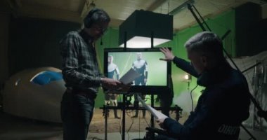 Director giving instructions to film crew