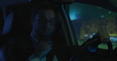 Man falling asleep while driving