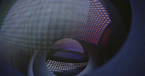 Макроснимок диафрагмы объектива — стоковое видео