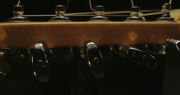 Cabeça de pescoço de guitarra elétrica — Vídeo de Stock