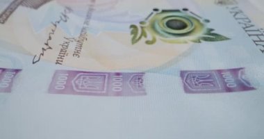Bir bin hryvnia banknotu.
