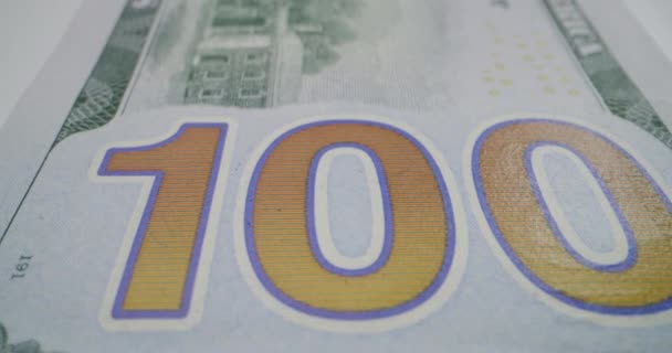 A one hundred-dollar banknote — Stock Video