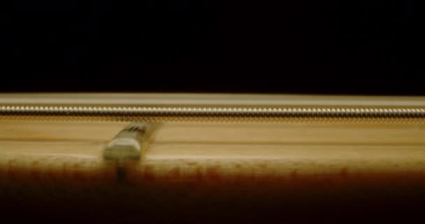 Neck of an electric guitar — Stock Video