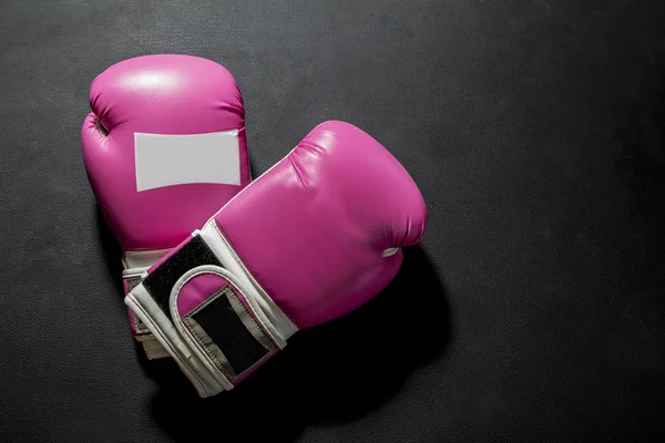 pink boxing gloves isolated