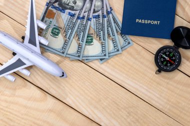 Bir seyahat belgesi para kavramı için hazırlanıyor