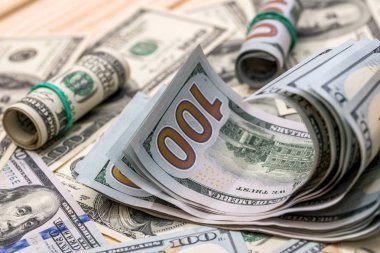 100 dolar faturaları tasarımı için arka plan olarak