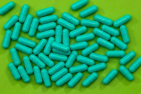 Green Capsules Big Plan Close — Stock Photo, Image