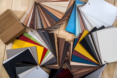 Katalog örnekleri ahşap renkli fiş.