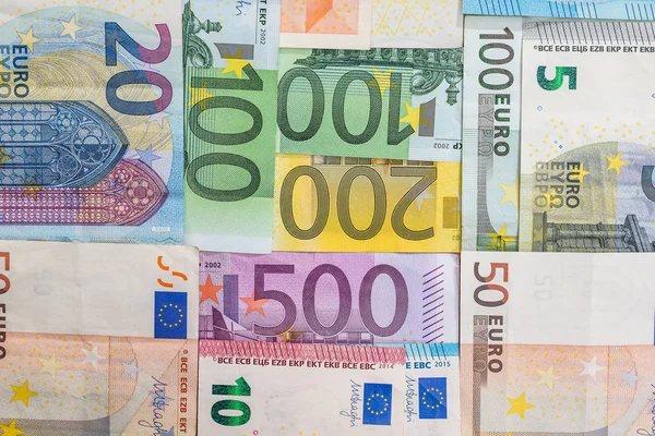 Many different euro banknote as background .