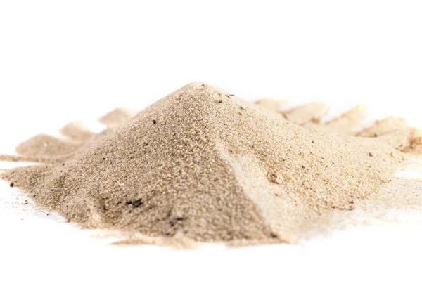 Pile Sand Isolated White Background Close — Stock Photo, Image