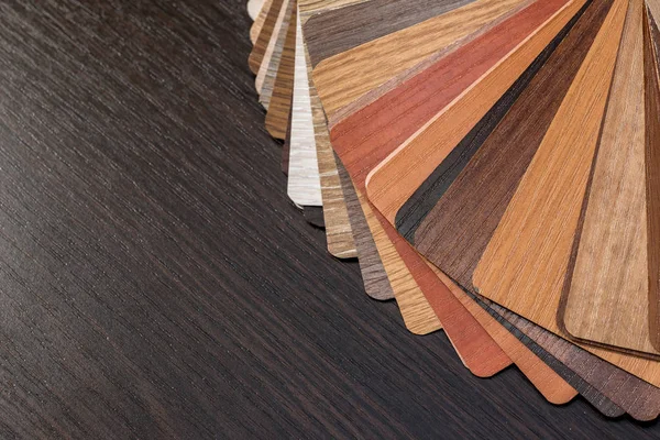 A large set of samples of wood veneer — Stock Photo, Image