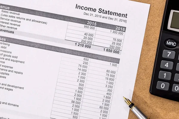 Personal Budget with pen and calculator. Finance Concept.