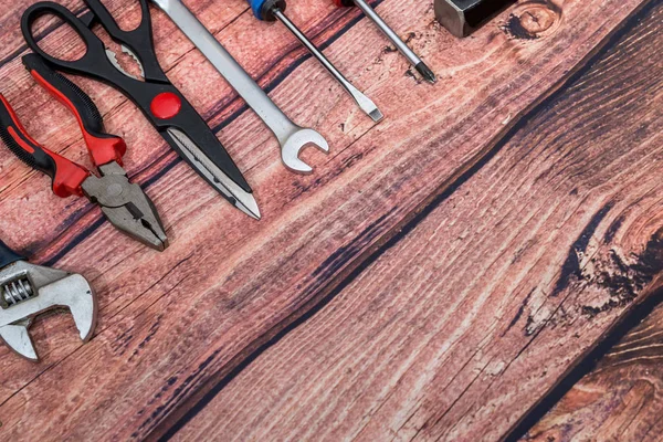 Ander Werk Tools Houten Bureau — Stockfoto