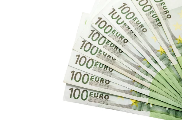 100 euro banknot izole yakın çekim