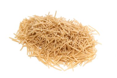 makarna beyaz arkaplanda izole