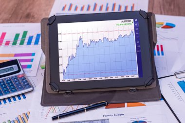 iş kavramı ile grafik tablet PC.