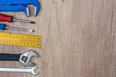 Tablo DIY araçları studio vurdu. Üstten Görünüm.