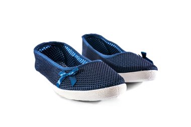 yaz çift spor ayakkabı beyaz arka plan üzerinde izole mavi.