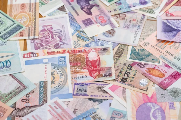 World Paper Money Background Close — Stock Photo, Image