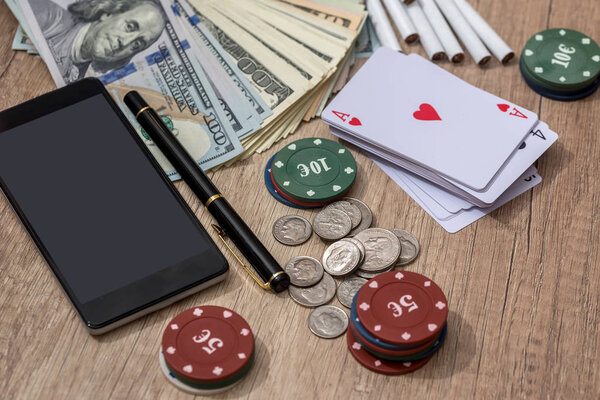 poker combination money chips card