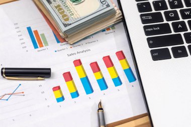 dolar iş grafik ve dizüstü