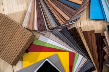 Katalog örnekleri ahşap renkli fiş.