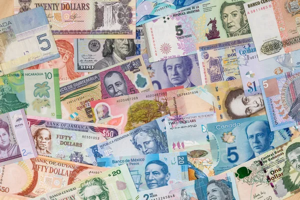 Money Various Countries America — Stock Photo, Image