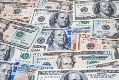 farklı Amerikan Doları yığını