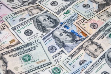 farklı Amerikan Doları yığını