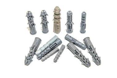 beyaz üzerine vida ve dübel çok