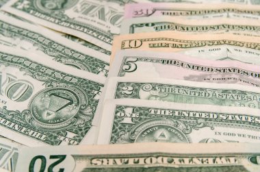 Arka plan olarak Doları banknot kümesi