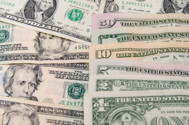 Arka plan olarak Doları banknot kümesi