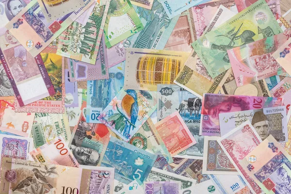 Çeşitli Para Birimi Banknot Dünya Topluluğu — Stok fotoğraf