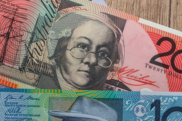 Australiska Valutan Skrivbord — Stockfoto