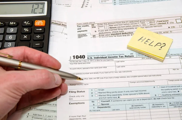 Formulario Impuestos 1040 Lugar Declaración Individual Del Impuesto Sobre Renta — Foto de Stock
