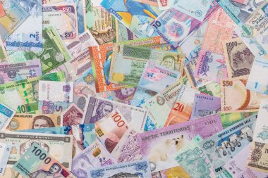 Çeşitli para birimi ve banknot dünya topluluğu