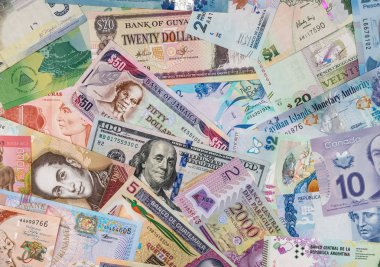 Para Amerika'nın çeşitli ülkeleri.