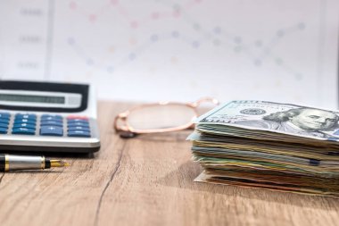 dolar ve euro banknot - iş grafik. yakın çekim