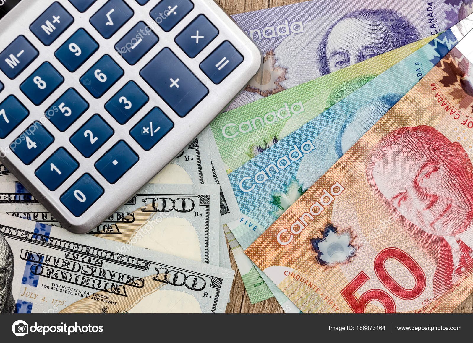 Calculator Dollar Usd Cad Desk – Stock Editorial Photo © alfexe
