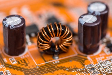 Bilgisayar anakart makro görünümü