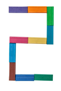 hamuru şekil bir 1 beyaz arka plan üzerinde izole