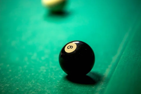 Bilardo Masası Bilardo Topları — Stok fotoğraf