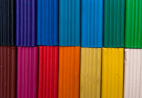 Duhové Barvy Hlíny Pro Dítě Jako Pozadí — Stock fotografie