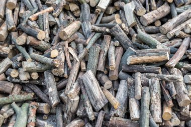 Mesquite ahşap Görünümü Kapat. yığılmış yakacak odun görüntüsünü.