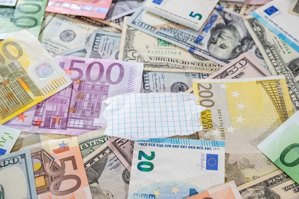 Dolaru Eura Prázdný List — Stock fotografie